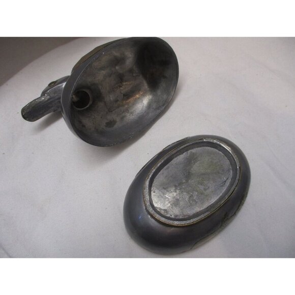 Pewter Metal Brass‎ details Duck Keepsake Mallard candy dish midcentury modern - Picture 7 of 7